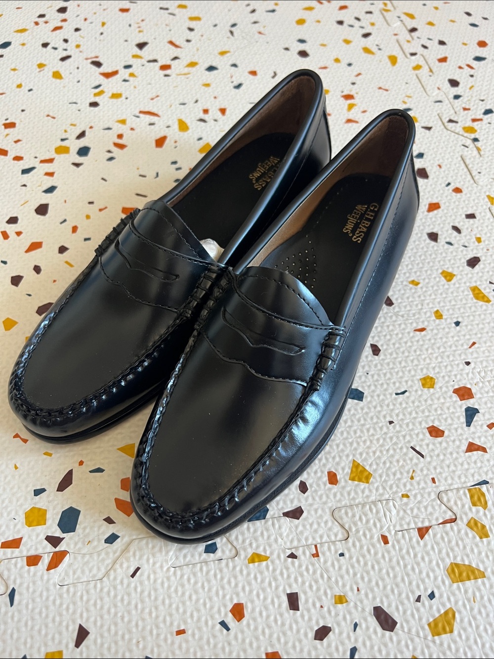 G.H. Bass & Co. Black Leather Penny Loafers
